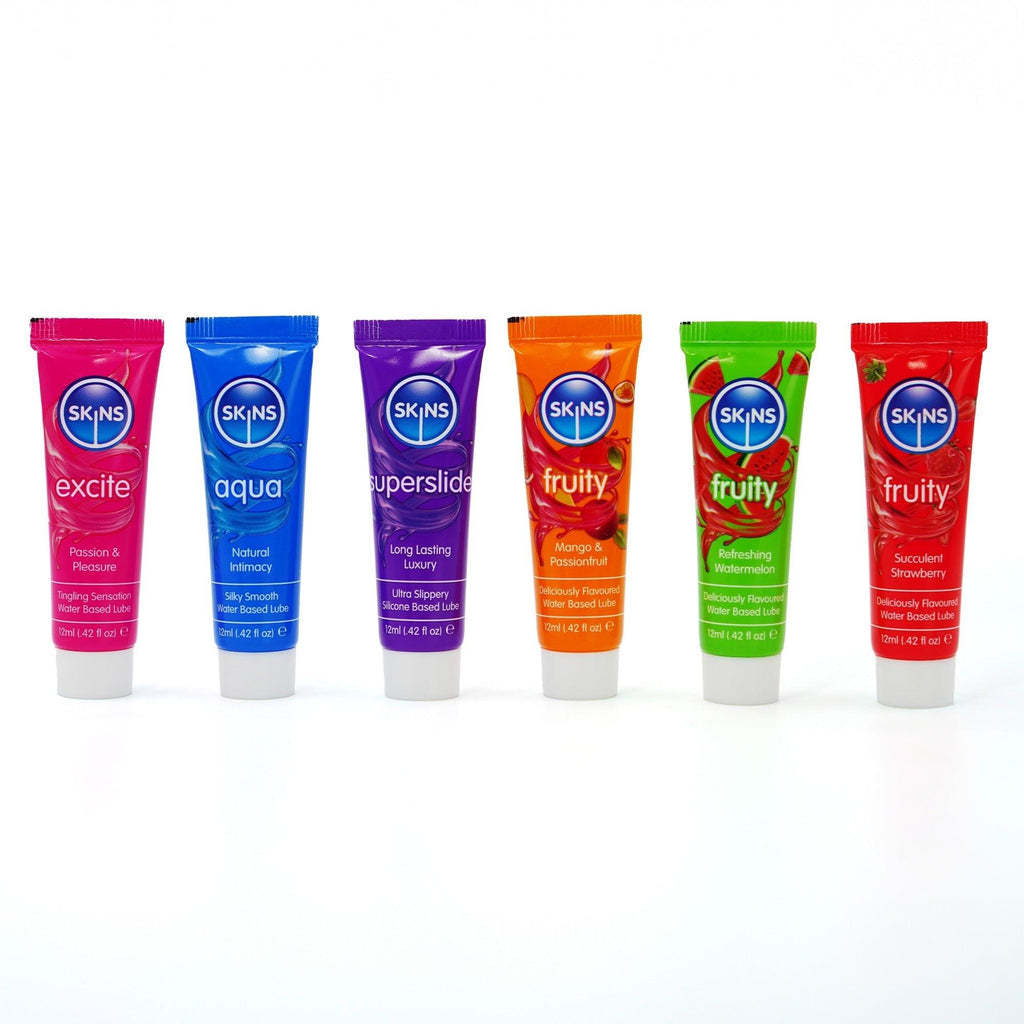 Skins Vital Lubes and Fruity Tubes 6 Pack 12ml | UberKinky